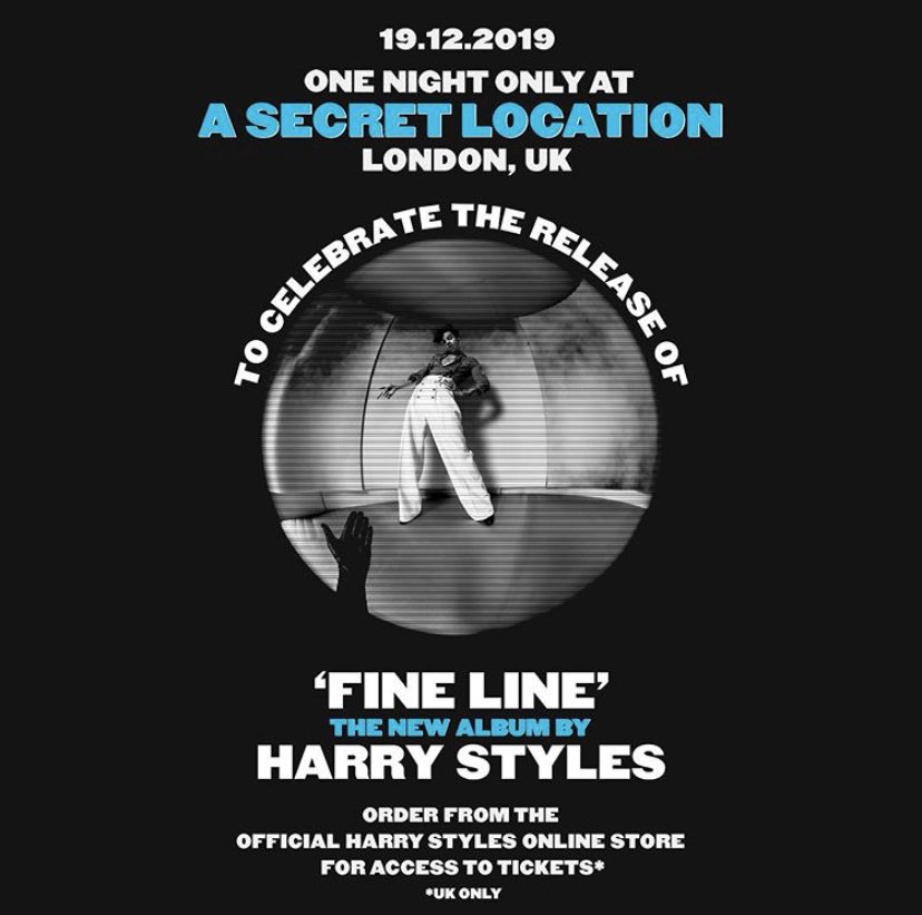 H__Styless's tweet image. LIVE IN LONDON. DEC 19. 
Link in Bio for details on ticket access. 
hstyles.lnk.to/FineLine