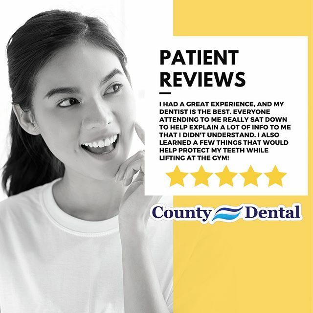 FSKCountyDental's tweet photo. At County Dental, helping patients live their best dental life through various solutions is what we do! We love reviews like this that show us that our patients appreciate us. It's even better when they learn new ways to keep their teeth healthy! Don't f… https://t.co/W7BG8lF3Is https://t.co/x1myDSvEag
