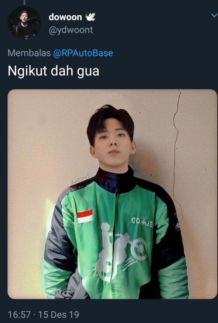 RPindonews's tweet photo. [NEWS] Selain berprofesi sebagai drummer, @ydwoont ternyata juga berprofesi sebagai driver ojek online terkemuka https://t.co/bdVEmHSC7Y