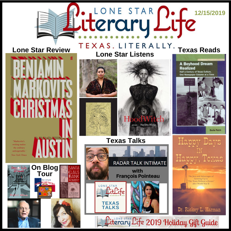 LoneStarLit's tweet photo. *NEW* #LoneStarLit!
#BookReview CHRISTMAS IN AUSTIN @FaberBooks 
#LoneStarListens @FaylitaHicks 
#TexasReads w/@UNTPress @ArchwayPub 
#TexasTalks @fpointeau @DefunktMag #MirandaRamirez
#HolidayGiftGuide #WeeklyGO Calendar of #bookishevents
AND MORE!
https://t.co/5TQylIZMZm https://t.co/VJPg6MITHU