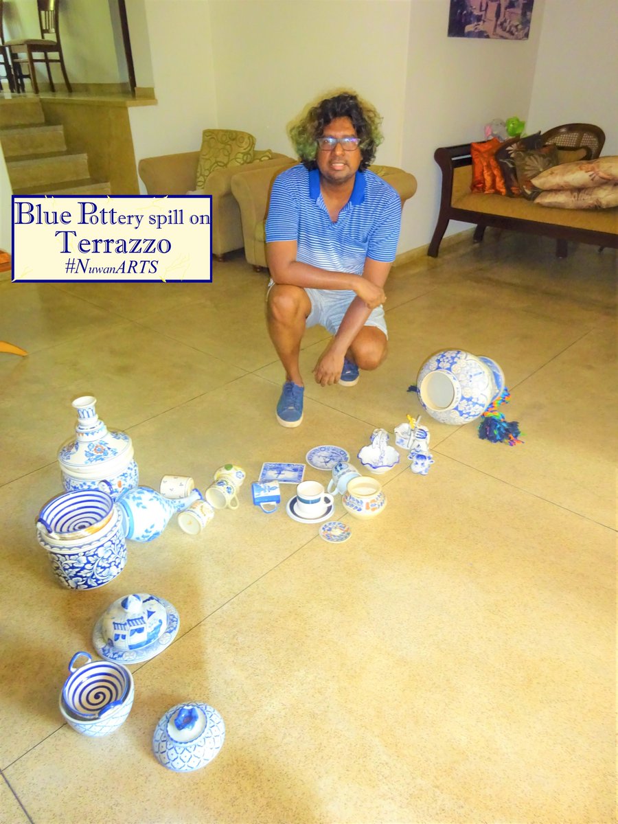 BLUE POTTERY SPILL ON TERRAZZO
a.k.a.#Blue #Pottery spill❓⁉️
#BluePotterySpillonTerrazzo/#BluePotteryspill?
#SundayARTS/#SundayART(#15th #December2019)#BluePottery/#Terrazzo/#ART
No #Biennale/#ARTBiennale(Just@Home)
#Artist:#NuwanSen💎💙#Nuwan
#ArtNUWA/#NuwanARTS/#NuWart/#NSFS👁️