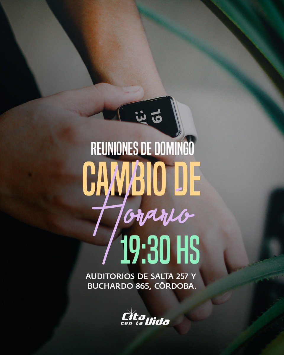 Hoy domingo tendremos dos reuniones gloriosas! Los esperamos para celebrar juntos y participar de la Santa cena a las 10 y 19:30 hs.