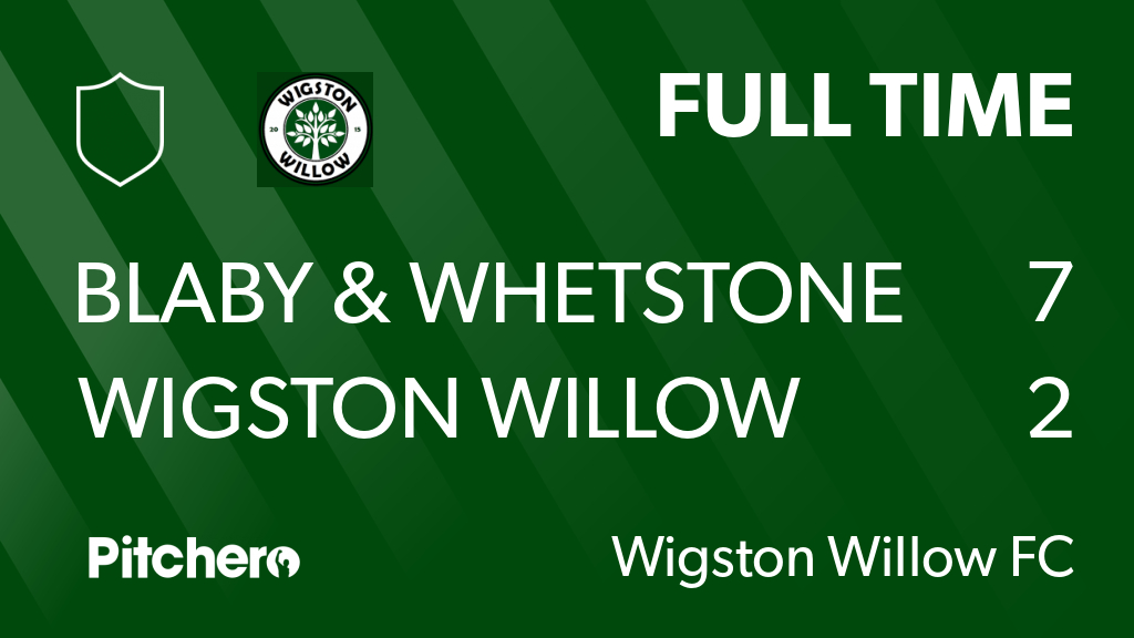 FULL TIME: Blaby &amp; Whetstone Old Boys 7 - 2 Wigston Willow
#BLAWIG #Pitchero
pitchero.com/clubs/fcwillow…