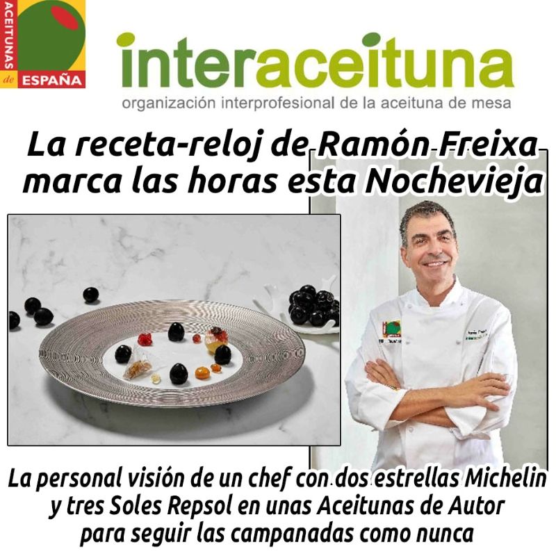 Hostelería en Valencia (Periódico Gastronómico) (@hosteleriaenvlc) on Twitter photo LA RECETA-RELOJ DE RAMÓN FREIXA MARCA LAS HORAS ESTA NOCHEVIEJA
buff.ly/36uI7jA
<a href="/AceitunasEsp/">Aceitunas de España</a> #ElRetoDeLaAceituna #aceituna #ReinventandoLaAceituna #AceitunasEsp #HosteleriaEnValencia #RecetaReloj #RamonFreixa #Nochevieja #Chef #AceitunasDeAutor #RecetasAceitunas LA RECETA-RELOJ DE RAMÓN FREIXA MARCA LAS HORAS ESTA NOCHEVIEJA
buff.ly/36uI7jA
<a href="/AceitunasEsp/">Aceitunas de España</a> #ElRetoDeLaAceituna #aceituna #ReinventandoLaAceituna #AceitunasEsp #HosteleriaEnValencia #RecetaReloj #RamonFreixa #Nochevieja #Chef #AceitunasDeAutor #RecetasAceitunas