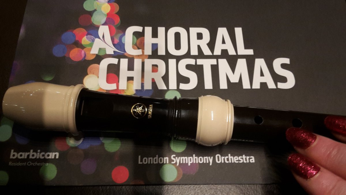 TaniaNC's tweet photo. I am all ready for my recorder debut at @BarbicanCentre for @londonsymphony #ChoralChristmas with #lsocommunitychoir. Only one line but my 10 year old self who last played wouldn't have believed it! https://t.co/18Bwdzp2rM