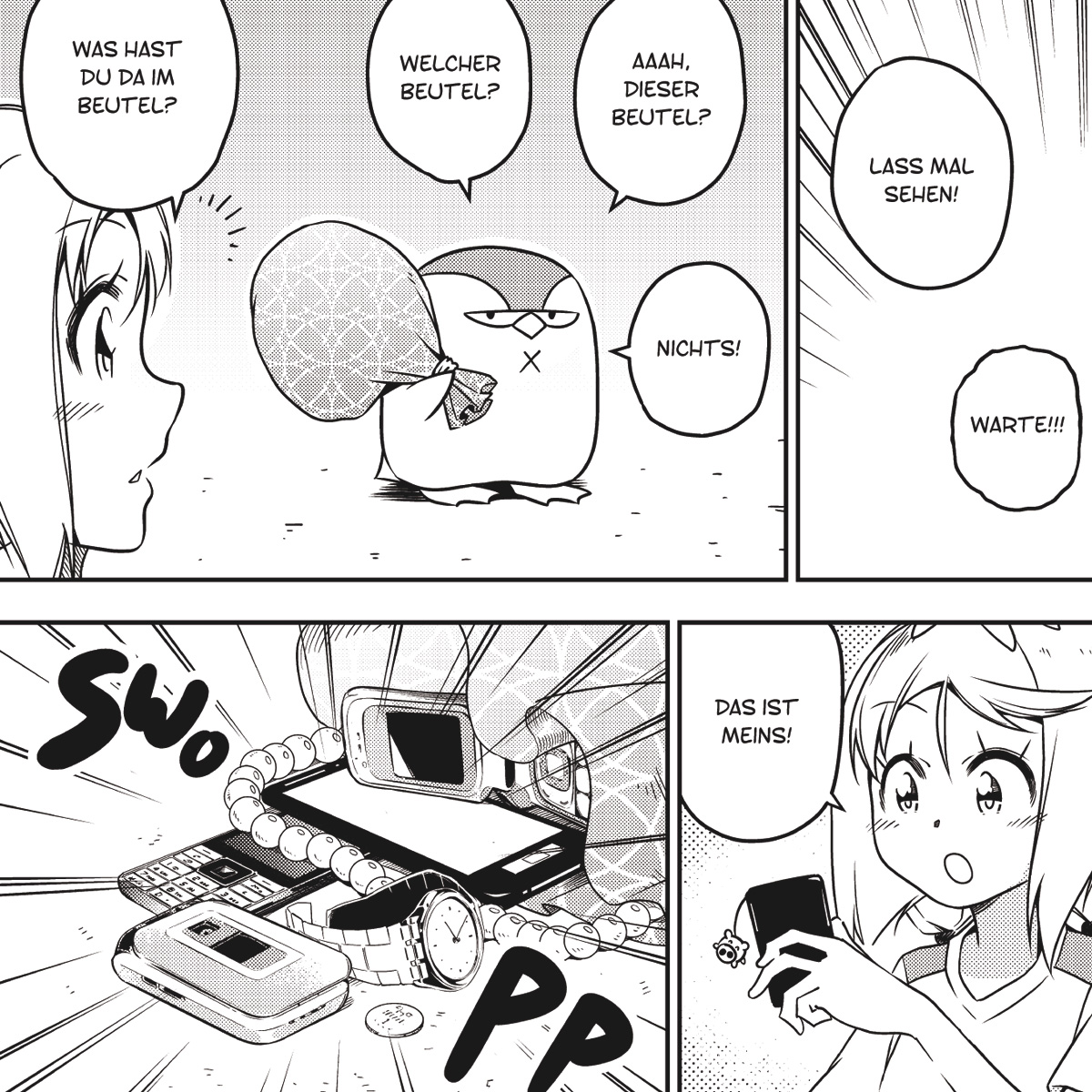 PYRAMONDde's tweet image. In Penguin Rumble wird Erika von den Pinguinen ziemlich auf Trapp gehalten. Vor allem Flintmulle kann von seinen Weltherrschaftsplänen nicht ablassen, wie man an dieser Szene sieht ;)
Den ersten Band der Serie findet ihr bei eurem Comichändler oder hier: pyramond.de/katalog/pengui…