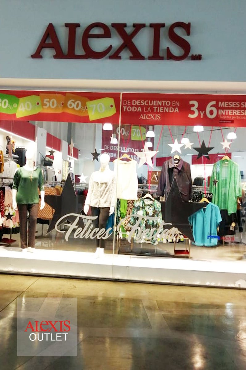 AlexisModa's tweet photo. Este domingo visita tu tienda ALEXIS OUTLET más cercana y ven por tu look ALEXIS favorito y prepárate para las fiestas por venir #AlexisModa #AlexisHolliday #Holliday2019 #Moda #SoyAlexis #FelizDomingo #Navidad2019 #AlexisOutlet #PremiumOutletPuntaNorte https://t.co/V6QQ0yT0EI