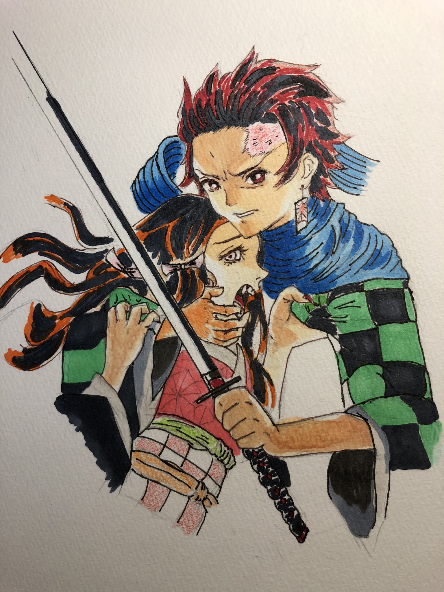 こj イラスト 鬼滅の刃 コピック イラスト初投稿ですね はい 分かってます 下手です笑 コピック初めて使ってみたけど 思ってた以上に液が出て滲みまくる笑 髪の毛とかどうやって塗るんだと これからイラスト続けれたら良いなと思いつつ練習します