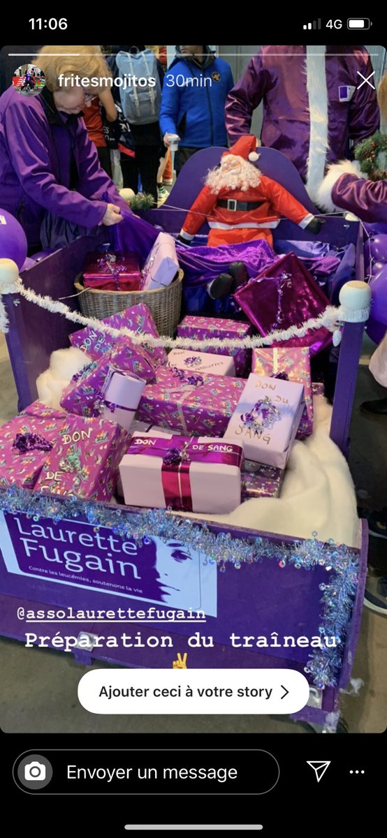 AssoALF's tweet photo. Ce matin des Pères et Mères Noël 🤶🤶 violets pour @AssoALF sur @Corrida_Noel @Issylesmoul ils se sont fait remarquer avec le traîneau et les cadeaux. La Magie de Noël🎄 Merci aux bénévoles et aux coureurs qui ont œuvré pour cette belle matinée. https://t.co/QYFDYjlc4d