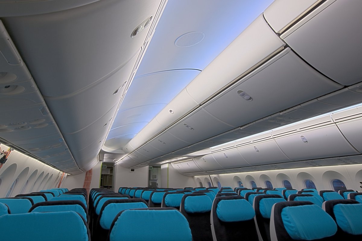 BoeingAirplanes's tweet photo. Moment 1 | Feb 3, 2010: We revealed interior images of the 787 #Dreamliner for the very first time. A proud moment for our team who re-imagined the passenger experience, including features that help you arrive at your destination feeling refreshed. https://t.co/DOoIlqKzNl