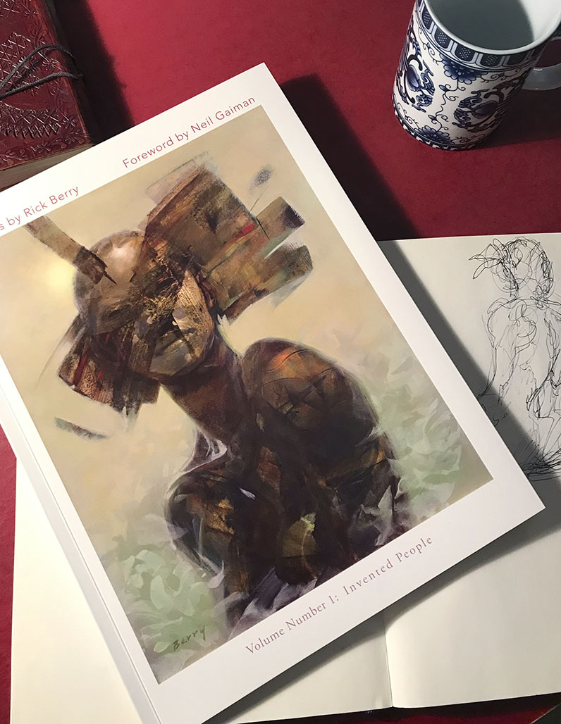 RickBerryStudio's tweet image. Honored! You two have mutual admiration. Thanks for selecting painting from cover of new art book "INVENTED PEOPLE" with Neil Gaiman foreword. Over 40 genrebending paintings, $24.95 Signed copies for holidays at publisherhttps://secure.grantbooks.com/product/invented-people/ ^sb