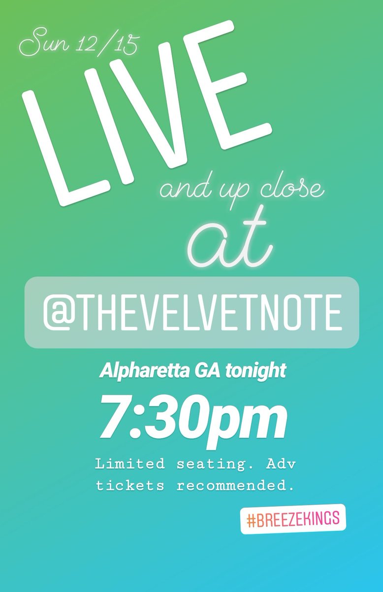 breezekings's tweet photo. Live at the #VelvetNote #Alpharetta tonight ! https://t.co/XNWsiGegZV