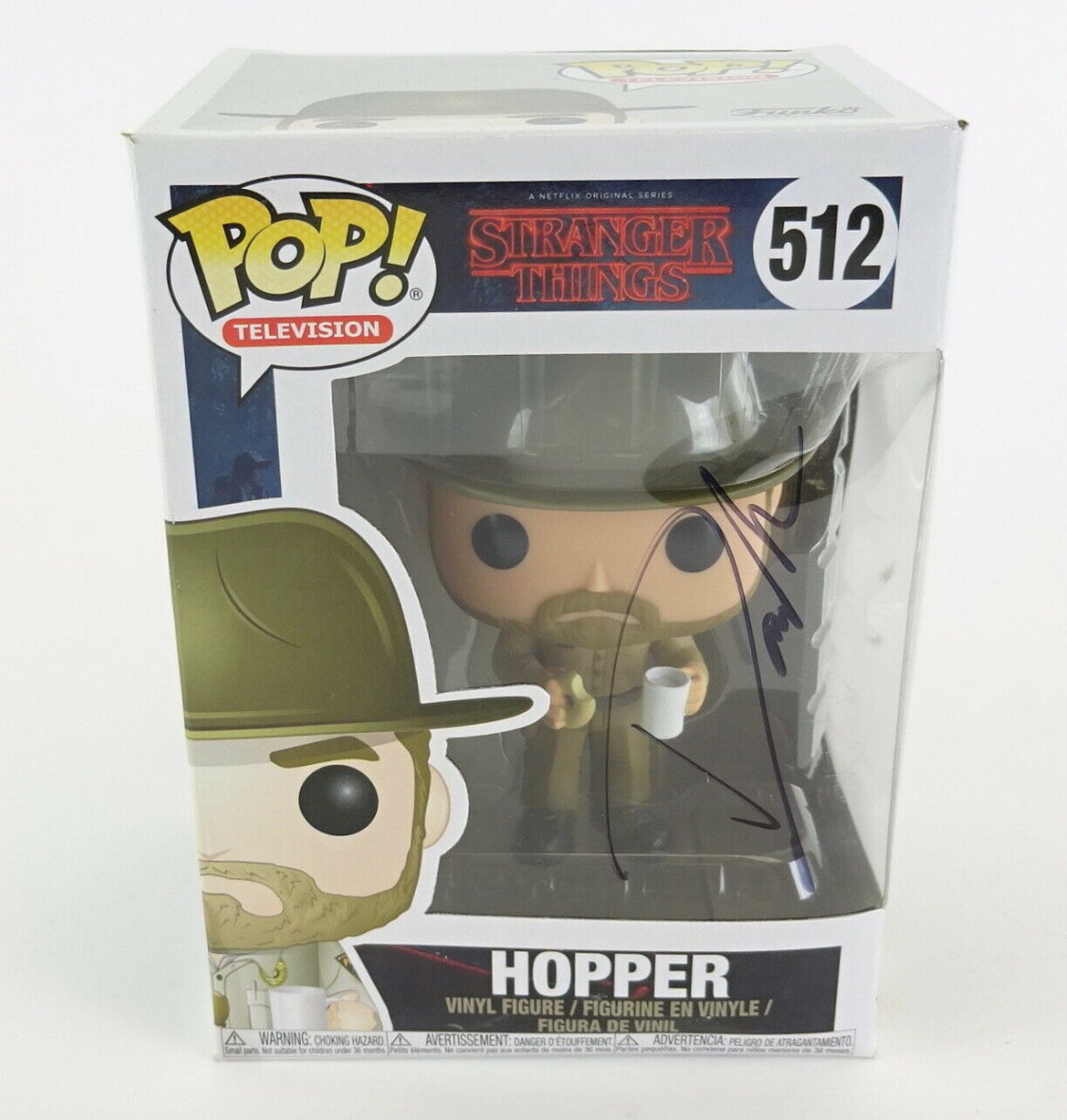 Stranger Things Hopper Funko Signed by David Harbour at Comic Con Liverpool 2020 