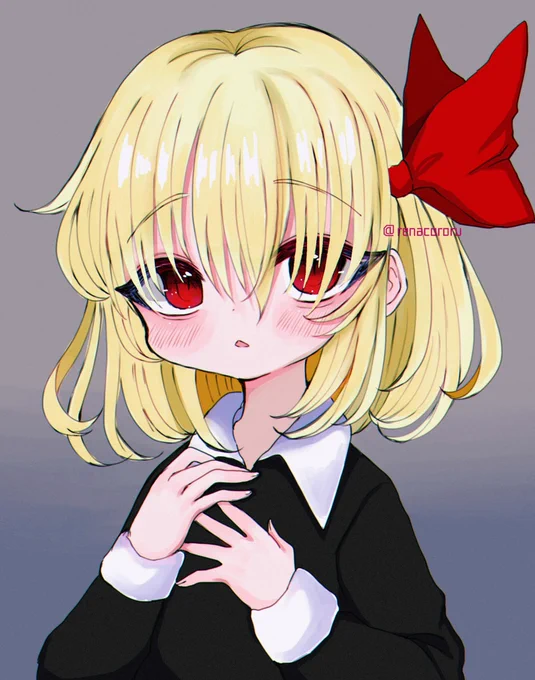 目隠れルーミアちゃん
+20分
#深夜の真剣お絵描き60分一本勝負 