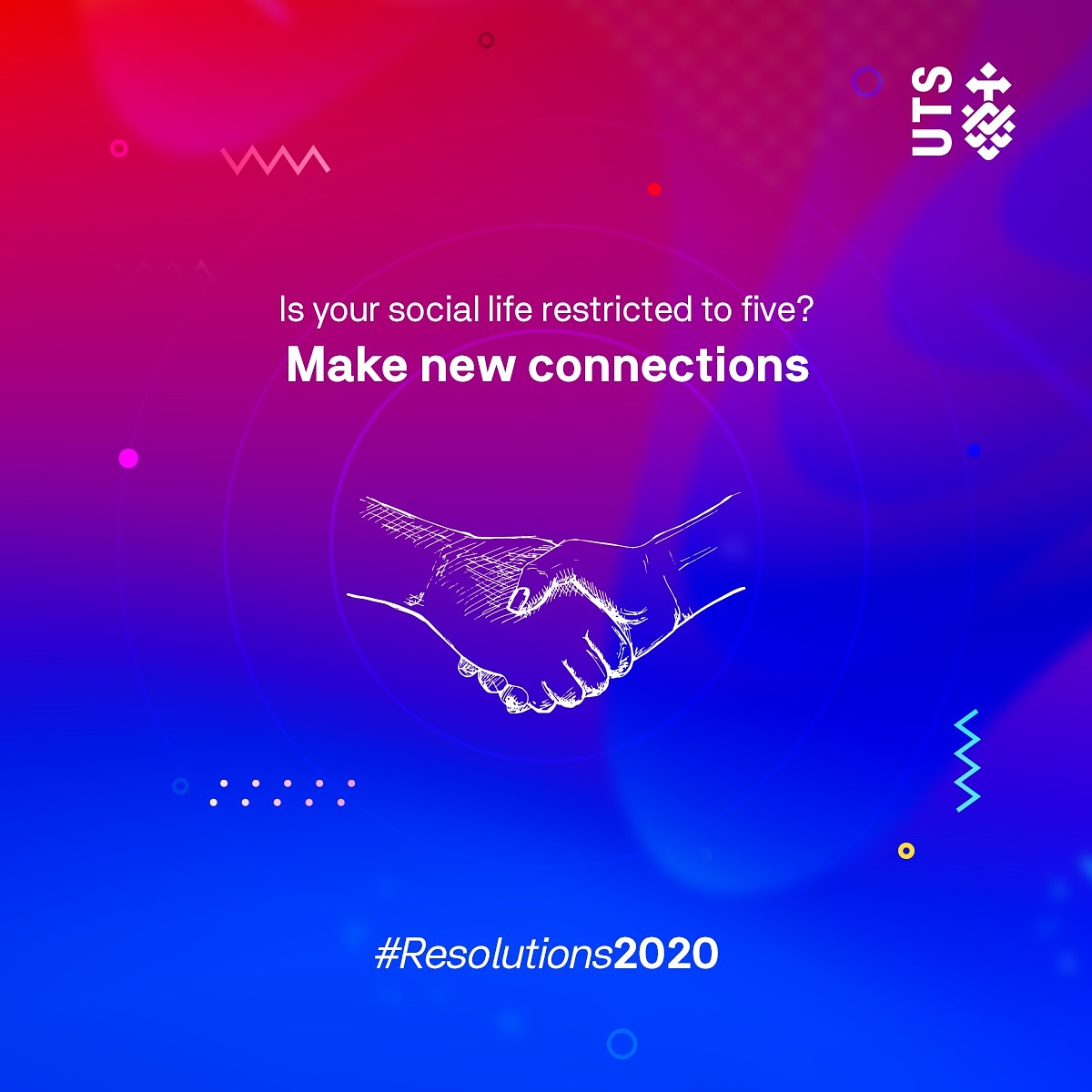 This New Year, make a resolution to grow your professional and personal network. Make new connections and build long-lasting friendships and alliances.

#Resolutions2020 #UTS #UTSInsearch #Resolutions #NewYear #Connections #SocialLife #Network #NewYearResolutions #Students