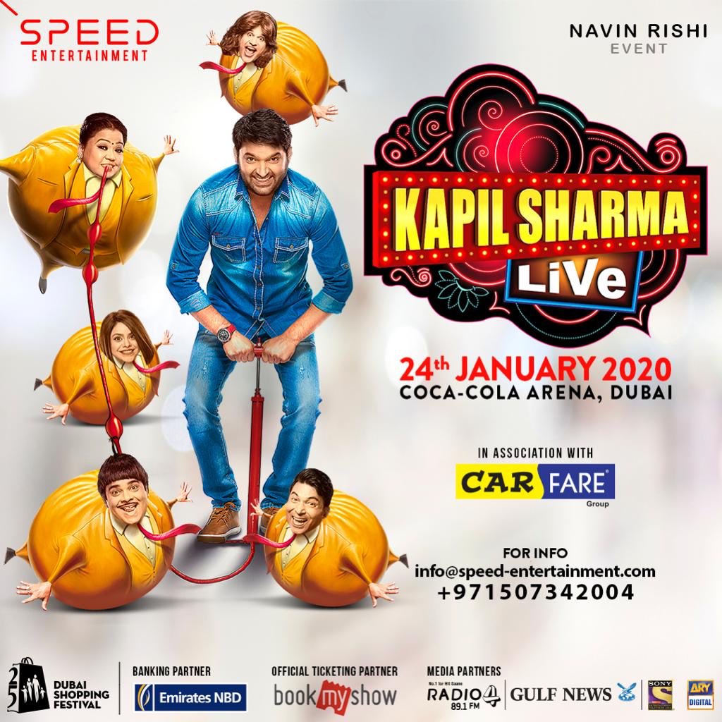 kikusharda's tweet photo. Kapil Sharma Live l Sharma Live|24 Jan 2020 | Tickets on sale now: https://t.co/1ASyycKuJz
Kapil Sharma|Bharti Singh | Kiku Sharda | Krushna Abhishek| Chandan Prabhakar|sumona
Navin Rishi Event
#speedentdxb #dsfsocial #dubai_calendar #KapilSharmaDxb2020 #bookmyshow_uae https://t.co/TCjKoXOmtU
