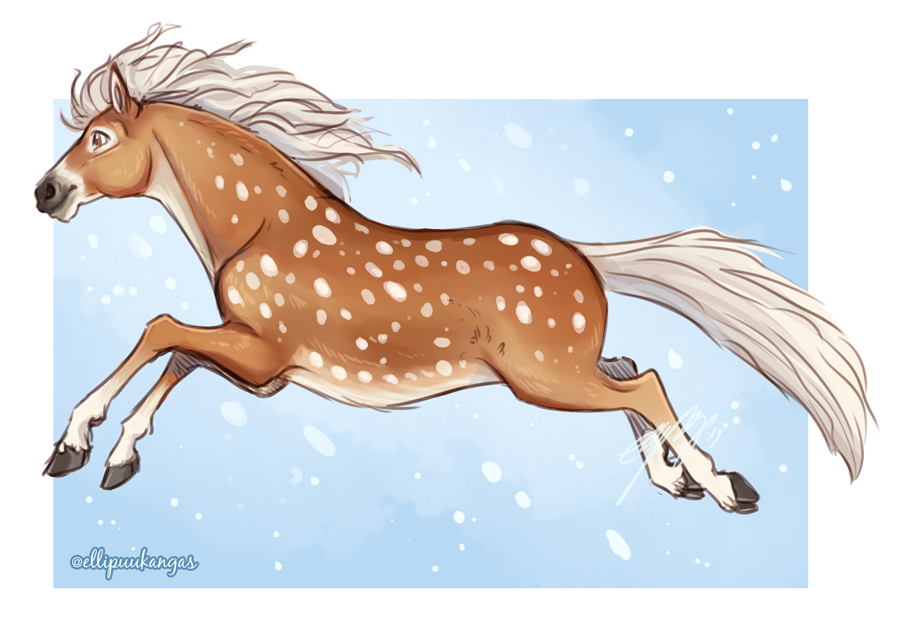 ElliPuukangas's tweet photo. Love how Fawncy looks. 🦌Such a fun looking coat. Happy yuletide! @StarStable #RideIntoWinter https://t.co/FHN9YbAKNt