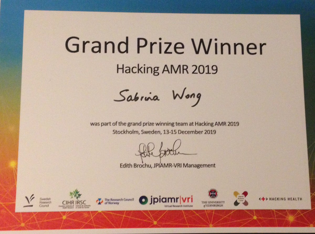 First in Canada: using Canadian Primary Care Sentinel Surveillance Network <a href="/cpcssn/">CPCSSN</a> to increase quality of prescribing #HackingAMR2019 with <a href="/dtsBarbs/">Dr Dave Barber</a> @LennardEpp @davhin11 Vendela, Sumeet K, Ewan Gray