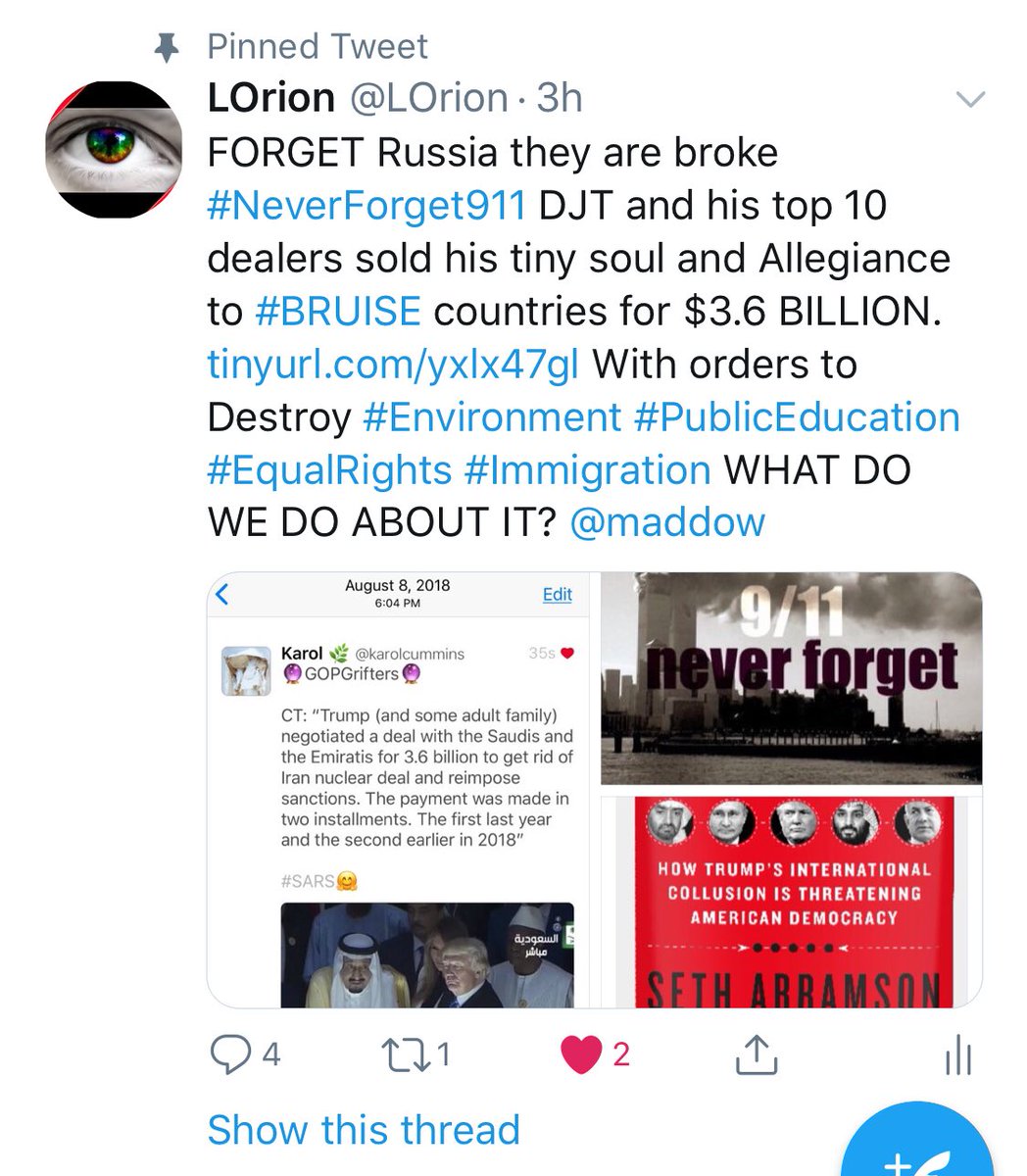 LOrion's tweet photo. @BillKristol @neal_katyal YES! But be careful I hear #SaudiBitch TRUMP (#TulsiGabbards hashtag) is outing ppl w COUP FUND Eg #NJ StateSen #JeffVanDrew OR IS HE Just outing him as the #FakeDem he is like #TulsiGabbard and #HarleyRouda? INVESTIGATE @MSNBC @MikieSherrill @RepHoulahan @RepAOC @SenGillibrand https://t.co/fvCMMQqYhR
