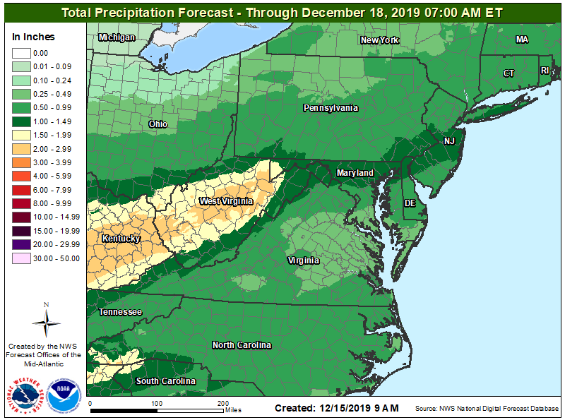 NWSCharlestonWV's tweet photo. Winter weather may cause travel problems across the northern portion of our area Monday morning.  Excessive rain may cause flooding across portions of our area of responsibility Monday night into Tuesday. https://t.co/jlGpqBfk3g