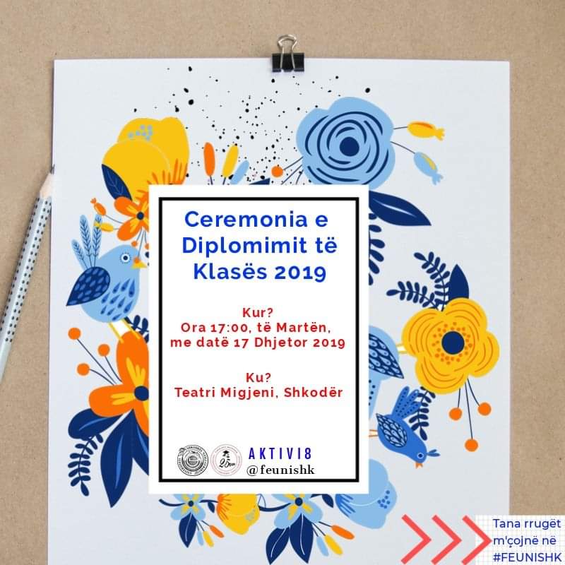 Well done Class of 2019, you did it! 🎊🎉🔝👨‍🎓👩‍🎓✅💯🎯
Urime Klasa 2019, Ja dolët!👏👏👏 🎯🍀 Shihemi te Marten, te Teatri :) 🙌🙋‍♀️🙋‍♂️
🆓🆓🆓🆒🆒🔜🔜🔜🔜📣📣🔉🔊📢 #graduation
#classof2019 
#facultyofeconomy
#universityofshkodra 
#luigjgurakuqi 
#shkoder 
#shkodra 
#albania🇦🇱