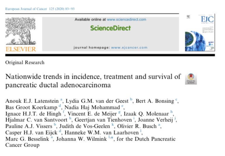 Marc Besselink Years Pancreaticcancer In The Netherlands Survival Only Improved With 3 Weeks Most Pts Only Receive Supportive Care Also Doubled Resection Rates And More Chemotherapy With Better Survival