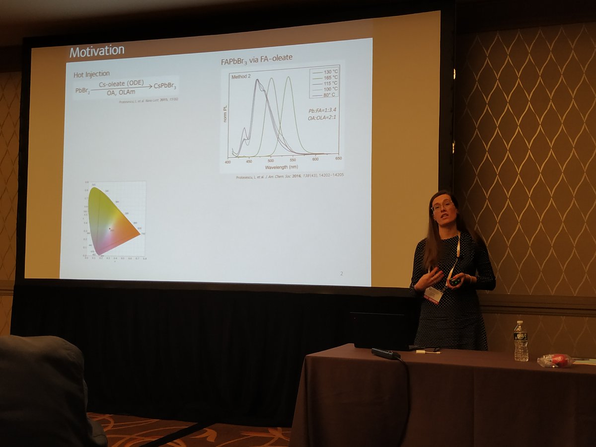 PerTPV's tweet image. Dr. Olivia Ashton, @SnaithGroup&apos;s most freshly minted PhD, presenting her work on perovskite nanocrystals at MRS Boston @_oliviaashton