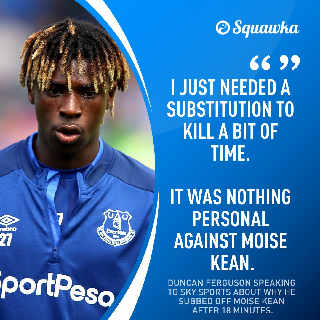 Duncan Ferguson explains why he subbed off Moise Kean after 18 minutes