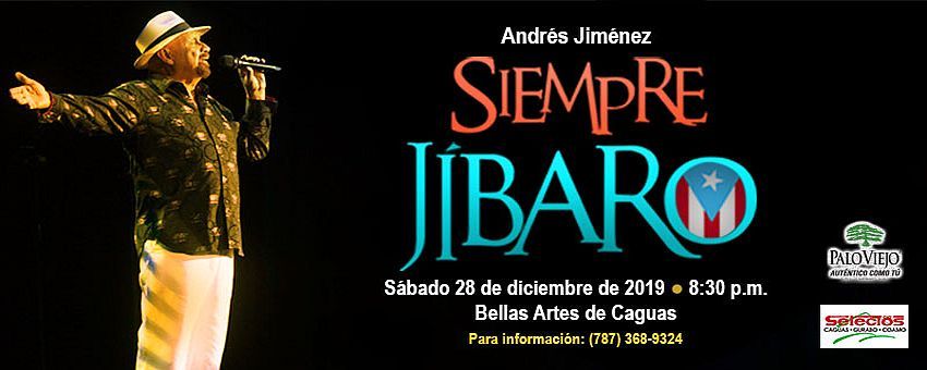 No te pierdas a Andres Jimenez en “Siempre Jibaro” el 28 de diciembre en Caguas. 🎟️Boletos en #TicketCenter y sus puntos de ventas participantes alrededor de la isla. ☎️787.792.5000 💻 buff.ly/2Yy6bzb
