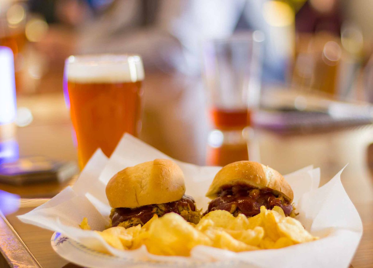 #SundayFunday specials: $1 off all pork, chicken, &amp; Sloppy Joe sliders &amp; “s” drafts:

Skinny D Kolsch
Sexy Cat APA
Summer Months Lager
Smoking Goat Red Pepper Ale
Seis Demonios Barrel Aged Dark Ale
<a href="/FPBeverages/">Flying Panda</a> Hello Sunshine Orange Vodka Cocktail
#knoxville #knoxrocks #craftbeer