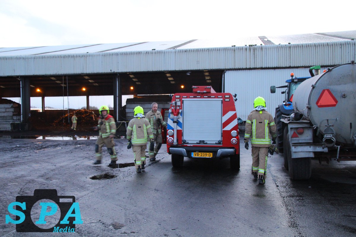Melding brandweer Bosland Bergschenhoek inzake middelbrand