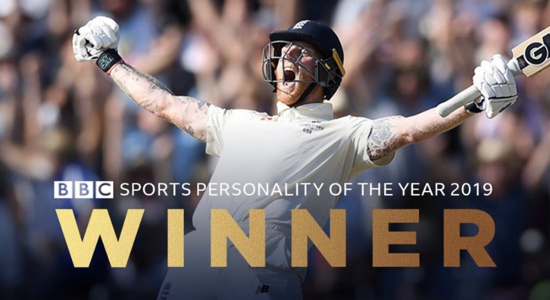 WassCricket's tweet image. Take a bow @benstokes38 ! Congratulations on winning @BBCSport sports personality of the year 2019! 👏👏👏 🍾🍾🍾#Legend #SPOTY