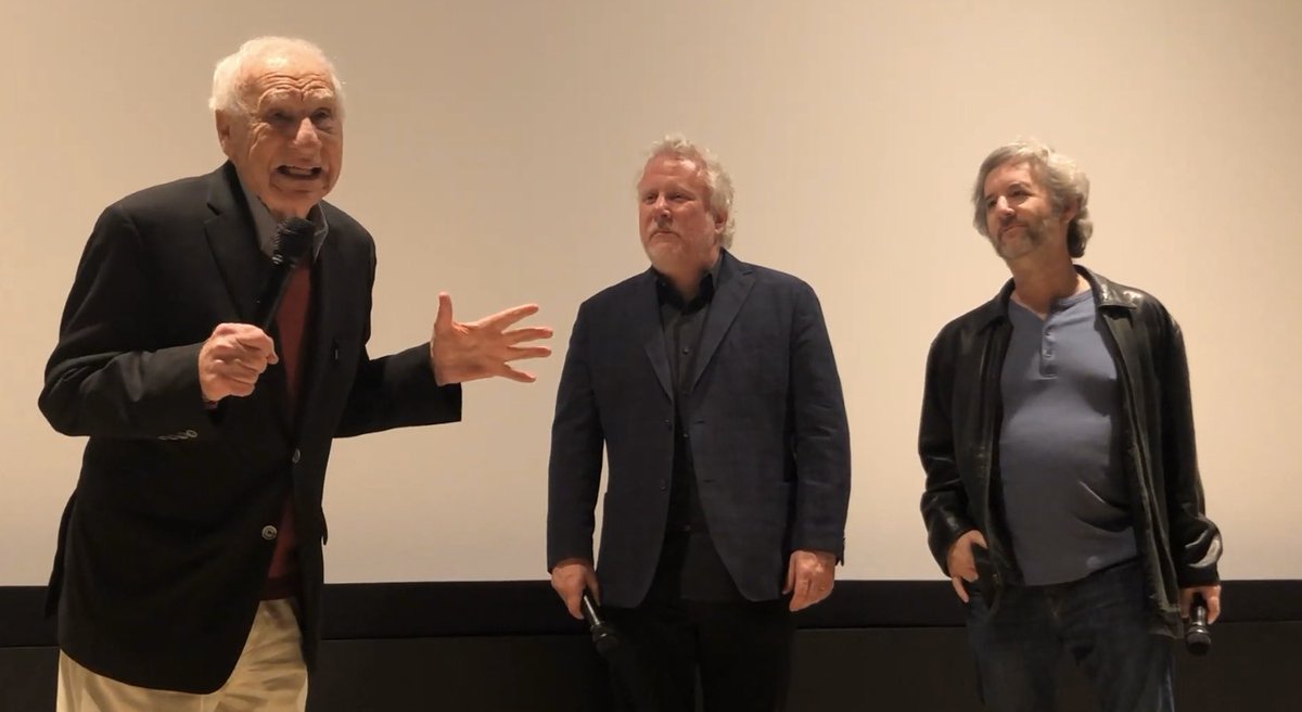 Karaszewski's tweet image. Comedy legend Mel Brooks introduced a special screening of “Dolemite is My Name” this weekend - it may have been the highlight of our lives. Mel has been our hero since we were 10 - nobody we admire more. Writer/Director/Producer/Genius. Here’s an excerpt youtu.be/ZJpEiYcEOBU