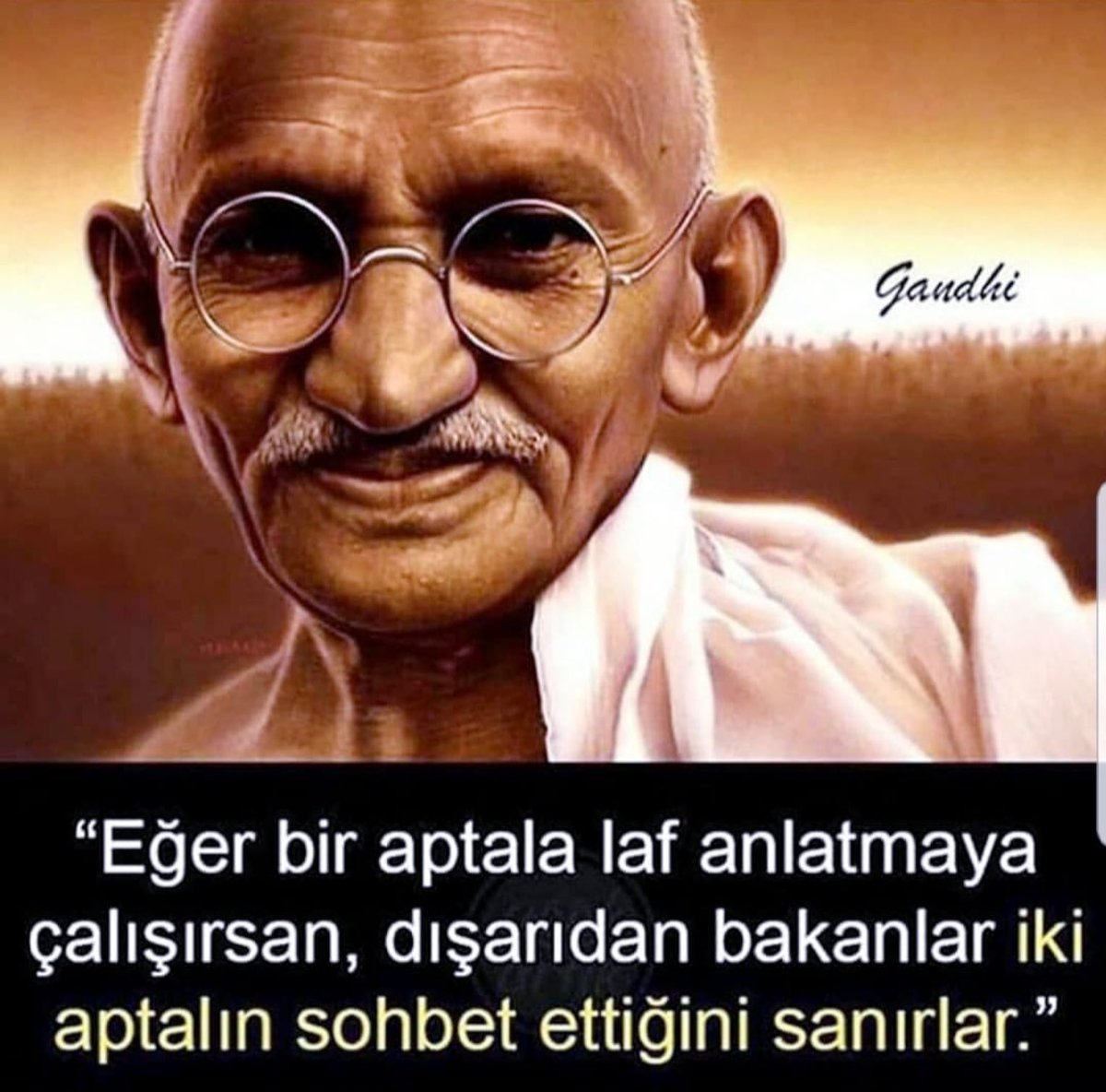 Zerrinozsinan auf Twitter: "“Eğer bir aptala laf anlatmaya  çalışırsan,dışardan bakanlar iki aptalın sohbet ettiğini sanırlar.” GANDHİ  https://t.co/JHAqQelj4C" / Twitter