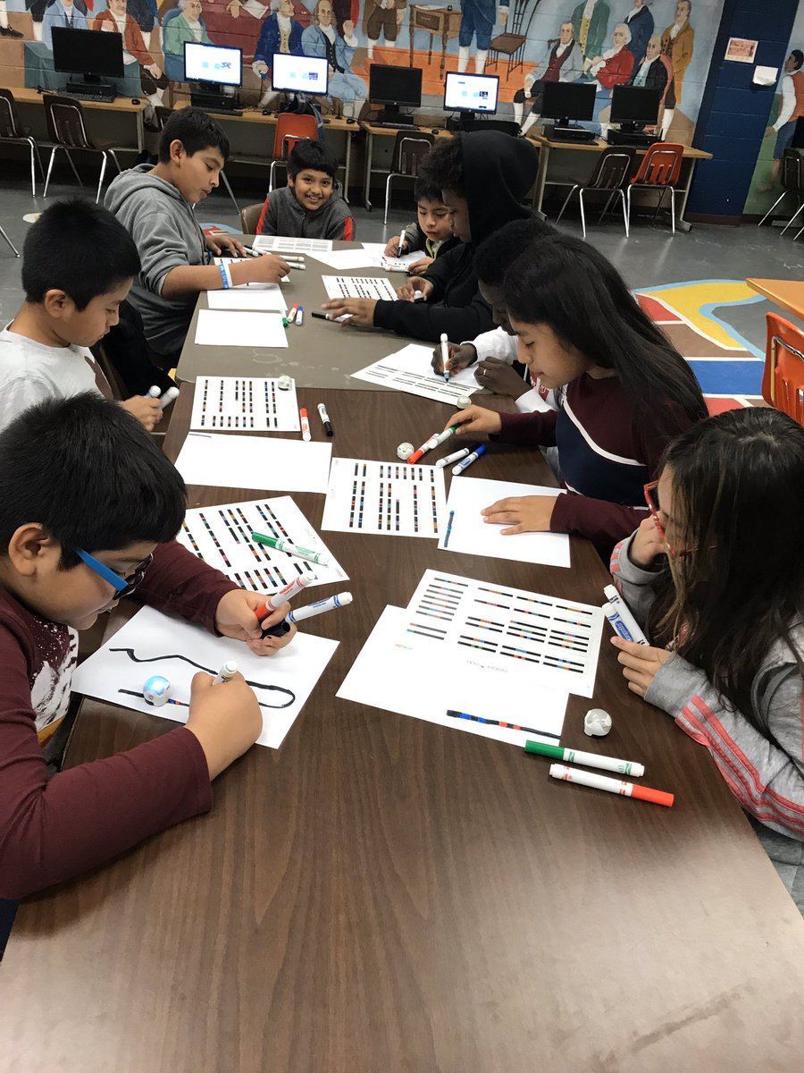 TechConnectRVA's tweet photo. Color #coding w @Ozobot during Computer Science Week. Now if this isn’t the true definition of teamwork, collaboration, & communication, I don’t know what is! 🙌🏽 Love it! @NextUpRVA @TCBoushall @BoushallE @RPS_Schools #WeAreRPS #HourofCode #CodeRPS https://t.co/pkfC6scxS2