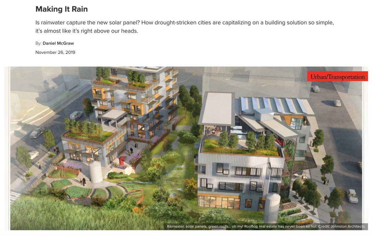'Making It #Rain... Is #rain #water capture the new #solar #panel? How #droughtstricken #cities are capitalizing on a #building solution so simple.' #rainwater #solarpanel #watercapture #sustainable #sustainability #urbanplanners #drainwater #watersupply reasonstobecheerful.world/making-it-rain/