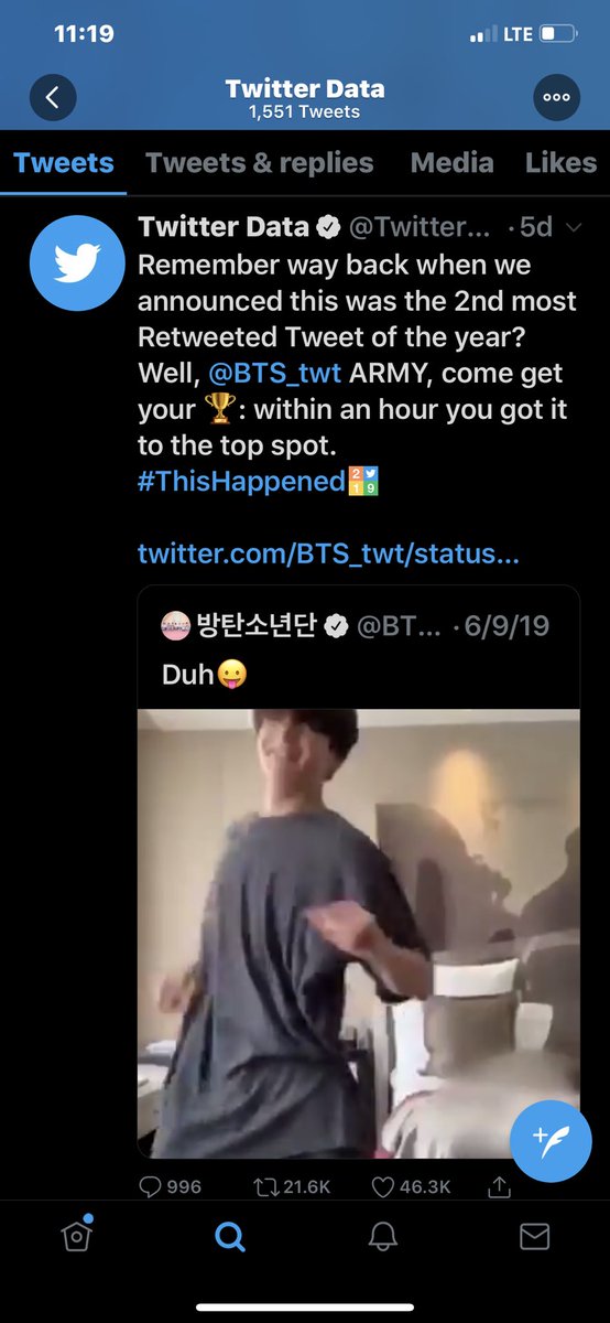 kaJINfeelove's tweet photo. @TwitterData @DailyMail The article you put out seems to be incorrect. @BTS_twt had the most retweeted tweet of 2019. Just thought they should get the recognition 💜 ARMY https://t.co/3WnFdvNayn