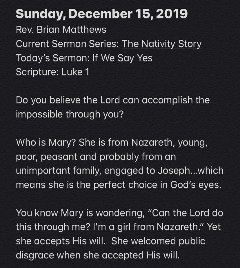 FUMCADA's tweet image. Sermon notes from @revbmat....