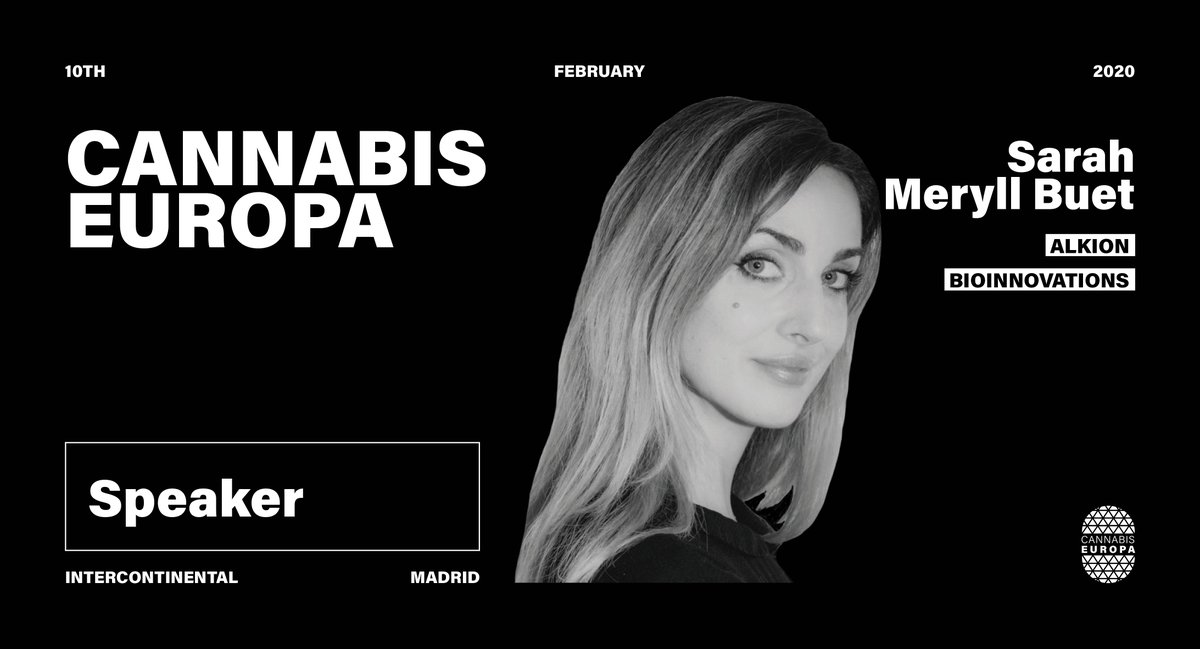 Cannabis Europa (@cannabiseuropa) on Twitter photo Join Europe’s brightest thinkers on February 10th, including Sarah Merryl Buet, Co-Founder of French biotech company, <a href="/Alkion_BioInnov/">AlkionBioInnovations</a>. She's sharing exciting research on how to produce cannabinoids in new and innovative ways.
Book now: cannabis-europa.com
#CannabisEuropa Join Europe’s brightest thinkers on February 10th, including Sarah Merryl Buet, Co-Founder of French biotech company, <a href="/Alkion_BioInnov/">AlkionBioInnovations</a>. She's sharing exciting research on how to produce cannabinoids in new and innovative ways.
Book now: cannabis-europa.com
#CannabisEuropa