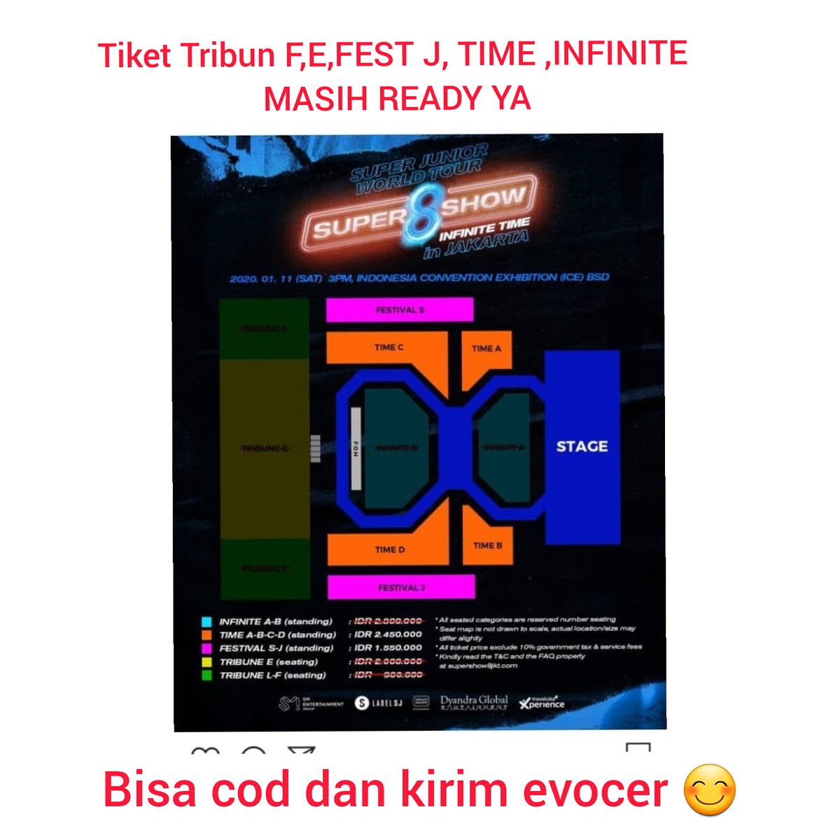 ketemubias's tweet photo. Ready stock E, F, TIME ,FEST J ,INFINITE ,
LIMITED!
SEMUA YANG JASTIP DI KITA UDAH AMAN DAN UDAH ADA TIKET NYA YAA GAES
Wa : 089506823710/ +6283813923683
Nama ;
Section :
Berapa tiket :
#wtbss8 #supershow8jkt #SUPERSHOW8inJKT #tiketss8 #SS8JKT #ss8injakartaticketingservice https://t.co/H1qMaiTszw