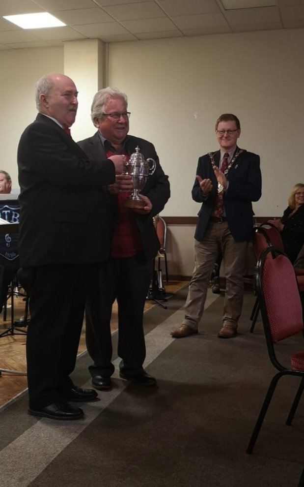 RaundsTemps's tweet photo. Congrats to our annual award winners... @F_PRae (Most Improved Player), Andy Overhead (Bandsperson of the Year), and @Coverhead89 (Player of the Year)! Thank you to Cllr Richard Levell (Mayor of @RaundsTC) and Cllr Dudley Hughes (Chairman of @ENCouncil) for presenting the awards. https://t.co/FNeVUMDCXn