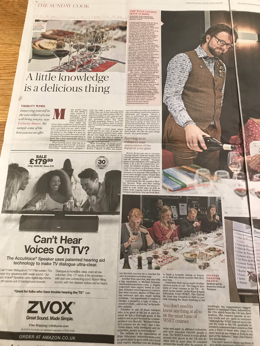 Great piece by <a href="/PlanetVictoria/">Victoria Moore</a> in today’s <a href="/Telegraph/">The Telegraph</a> - Spoiler Alert - a little wine knowledge will bring you great joy! Featuring Courses from  <a href="/Localwineschool/">Local Wine School</a> <a href="/WSETglobal/">WSETglobal</a> <a href="/winescholarguil/">Wine Scholar Guild</a> <a href="/berrybrosrudd/">Berry Bros. & Rudd</a> and many more!