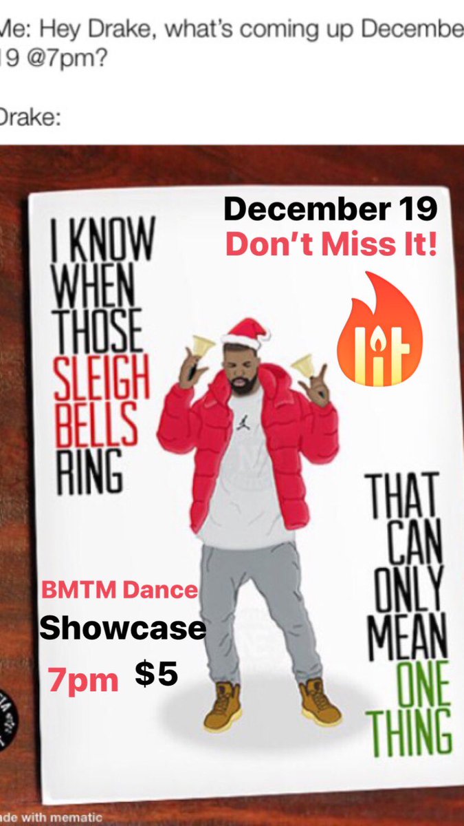 BMTMDance's tweet photo. Be sure to catch the highly anticipated BMTM Christmas dance showcase! 1515 Bloor St.W, free parking, &amp; a night full of fun for only $5, with a fundraiser and portion of proceeds going to Eva! Hope to see you there! #community @MarroccoCSS @TCDSB @LubinskiTeresa @BMTM_Principal https://t.co/G0O5Xzjfdw
