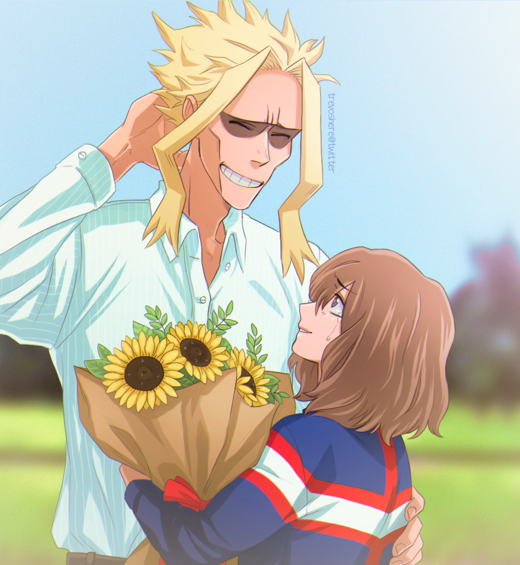 All Might and his fans :D The lady is supposed to be someone who actually s...