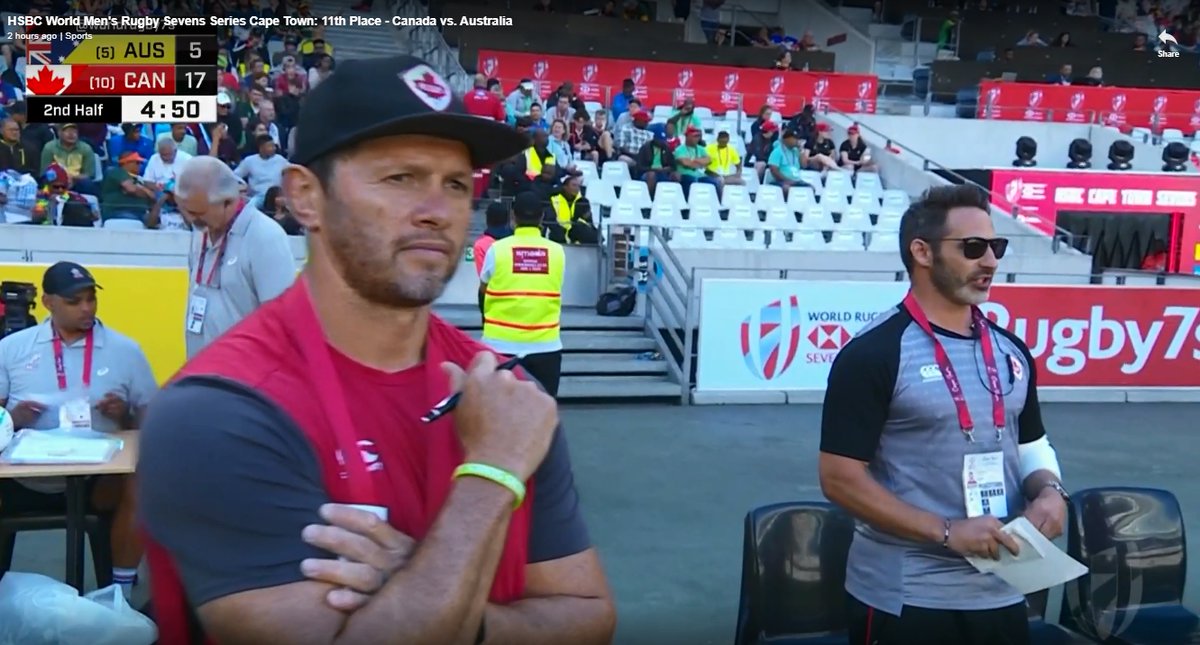 BCRugbyNews's tweet photo. Good win for the men's 7s squad over Australia - didn't realize Ben Gollings is now helping out behind the bench with Canada https://t.co/ude8K9US3u