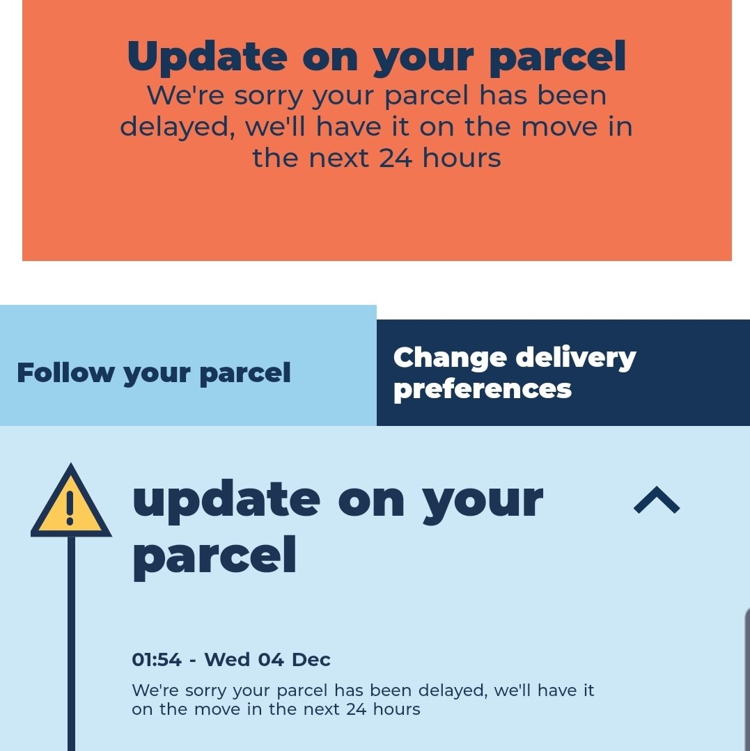 AlfredTWong's tweet photo. @Hermesparcels The tracking information has not been updated for 12 days. I understand Christmas is a busy time, but seriously this delay is unacceptable. Can you help? https://t.co/JH4uPLwzzv