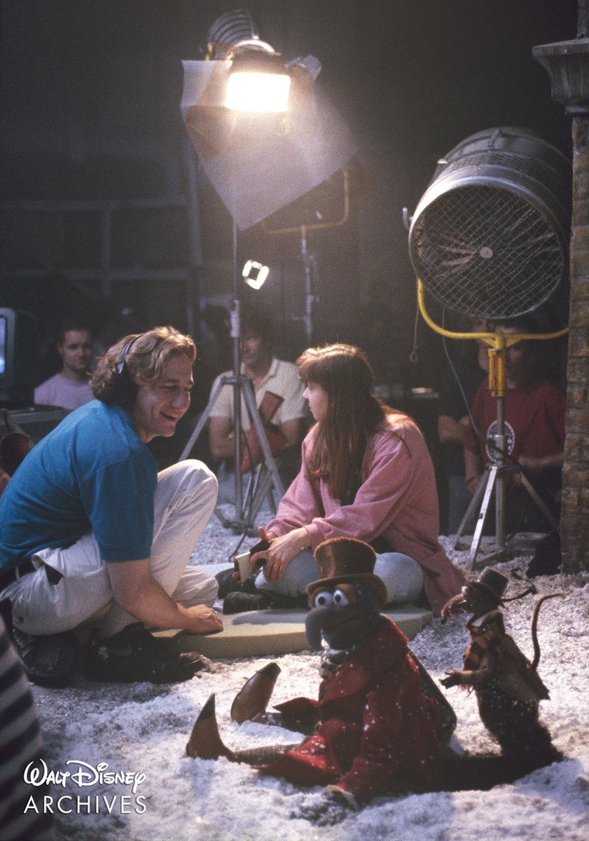 TWDCArchives's tweet photo. “Tis the season to be jolly and joyous, Fa la la!” Who remembers this little tune from “The Muppet Christmas Carol”? 27 years ago this month, Brian Henson, Jim Henson’s son, made his directorial debut with this holiday classic. Here is a look at the production of the movie! https://t.co/RkwtZTmi9I