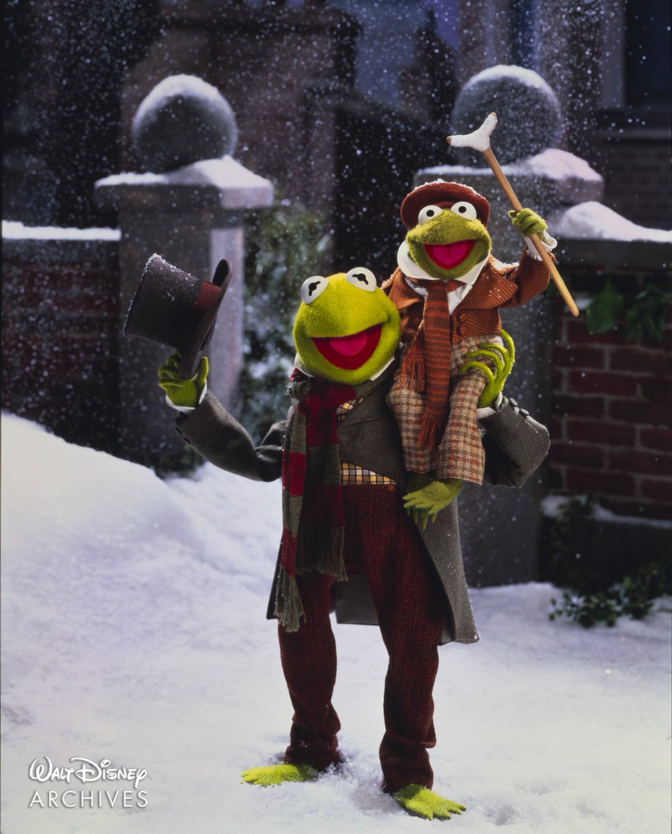 TWDCArchives's tweet photo. “Tis the season to be jolly and joyous, Fa la la!” Who remembers this little tune from “The Muppet Christmas Carol”? 27 years ago this month, Brian Henson, Jim Henson’s son, made his directorial debut with this holiday classic. Here is a look at the production of the movie! https://t.co/RkwtZTmi9I