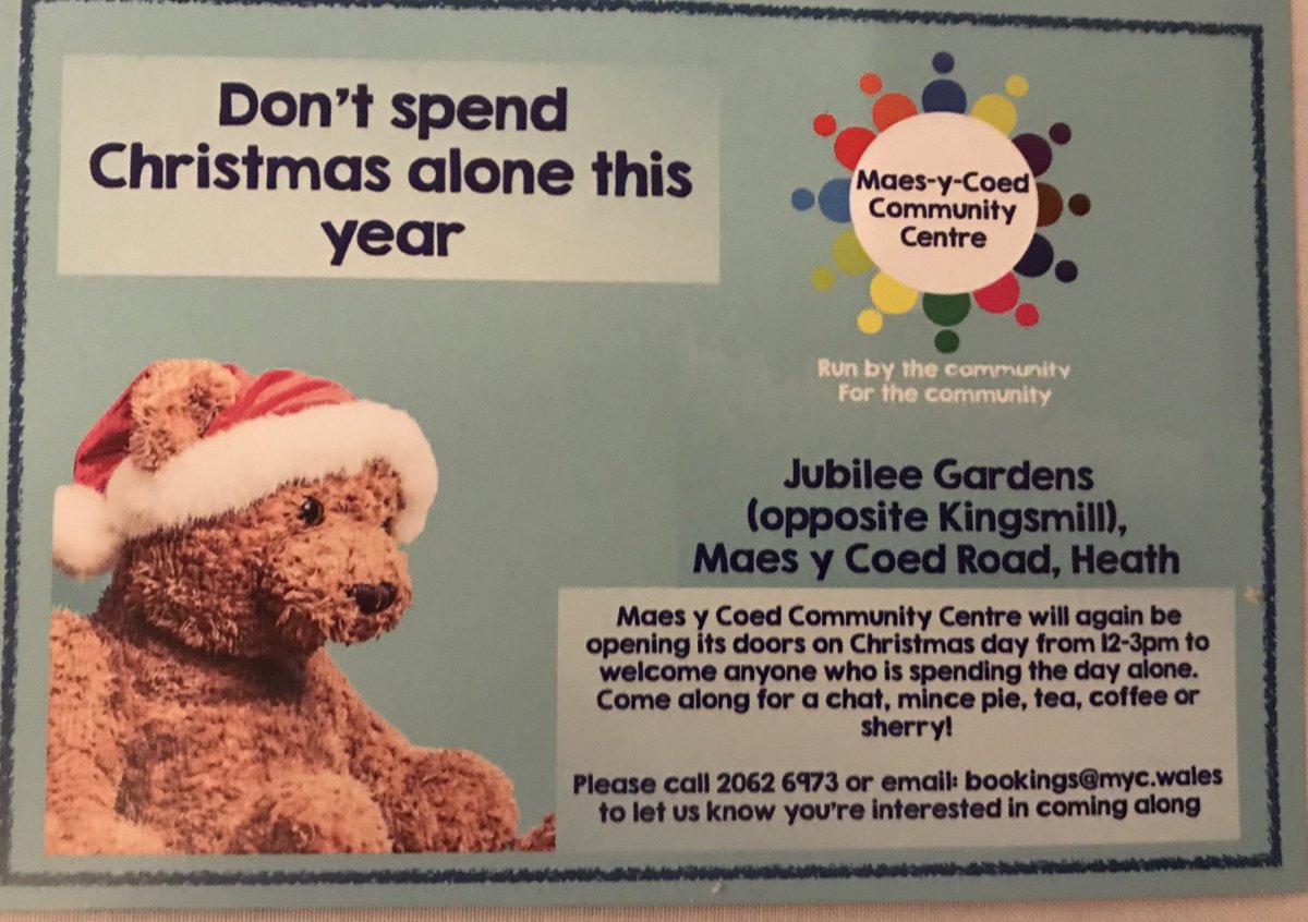 Hinchey58's tweet image. Had this through my door today. Great initiative from ⁦@mycwales⁩ again this year. Spread the word.#dontspendChristmasalone #makingadifference