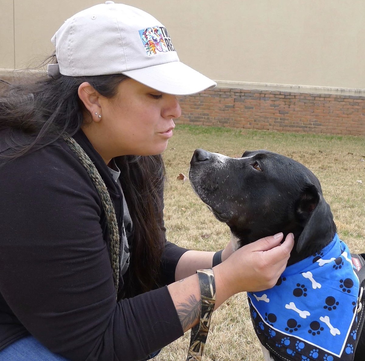 If Olan looks this sweetly into a volunteer's eyes, imagine how much love he will have for you.  He's a heart throb to all of us at Two by Two Rescue, and we know you will cherish him too. This two year old is house trained, fantastic with children and dogs (no kitties please).